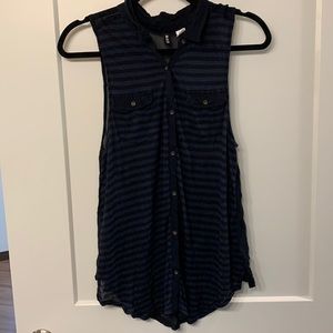 Urban outfitters sheer navy tank